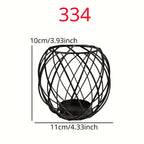 Elegant Metal Geometric Candle Holder