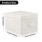 Set of 3 Large Fabric Storage Boxes with Lids