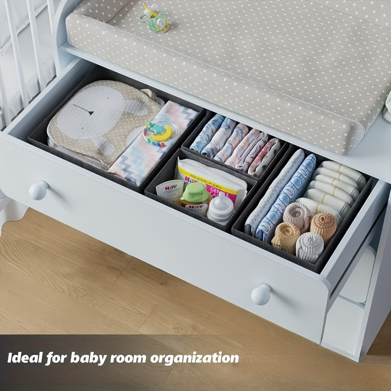 6-Piece Non-Woven Fabric Drawer Organiser Set