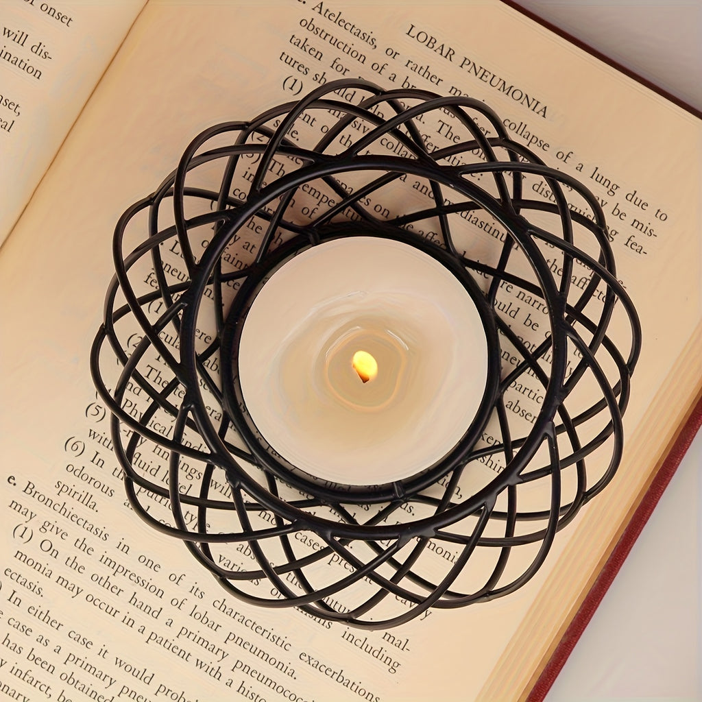 Elegant Metal Geometric Candle Holder