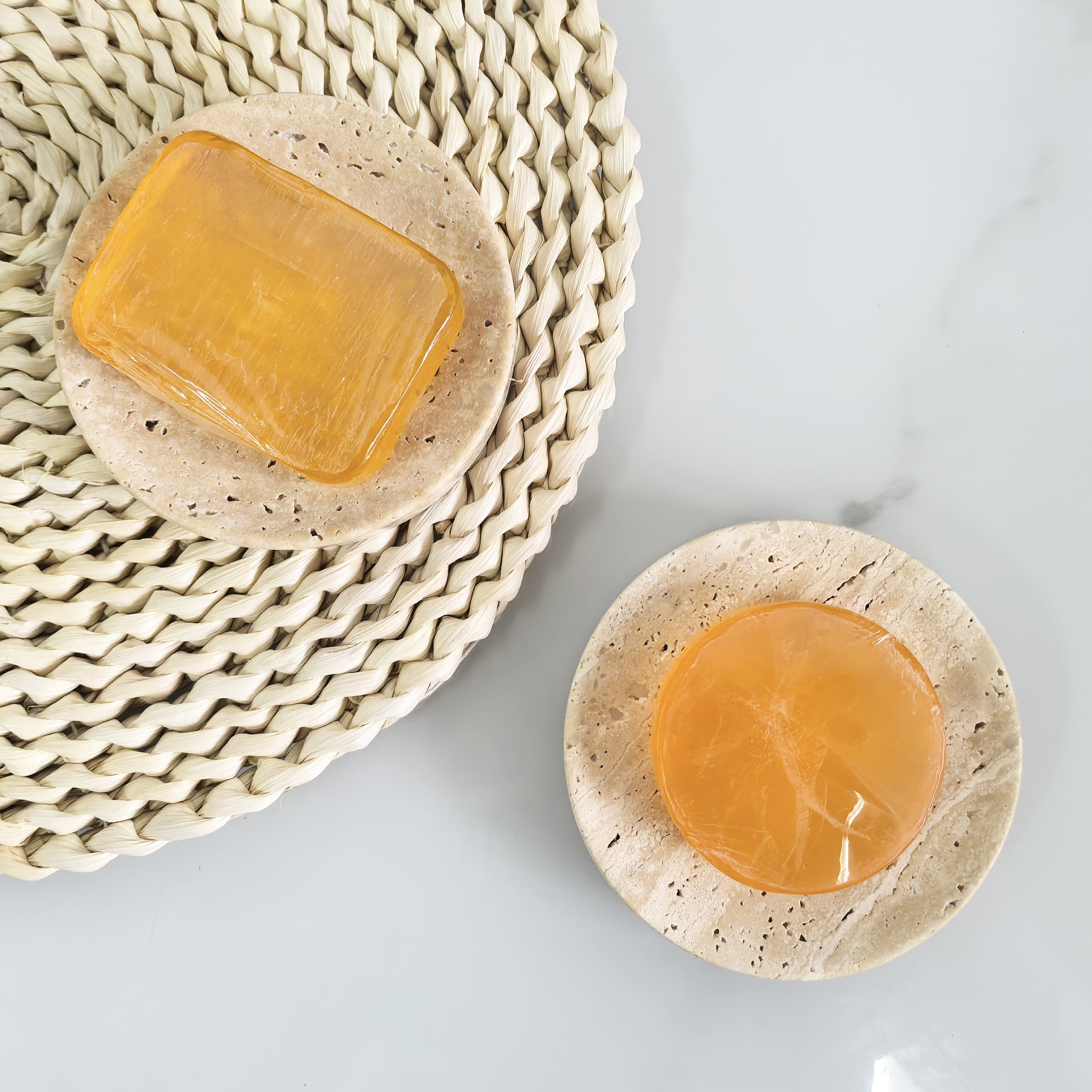 Natural Marble Round Trinket Tray
