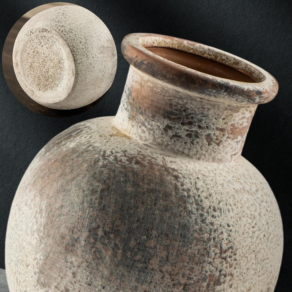 6-Inch Rustic Boho Terracotta Ceramic Vase