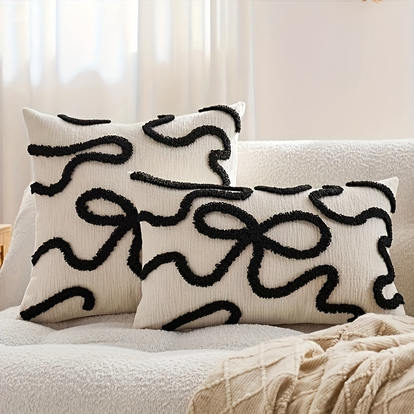 Minimalist Loop Embroidered Pillowcase