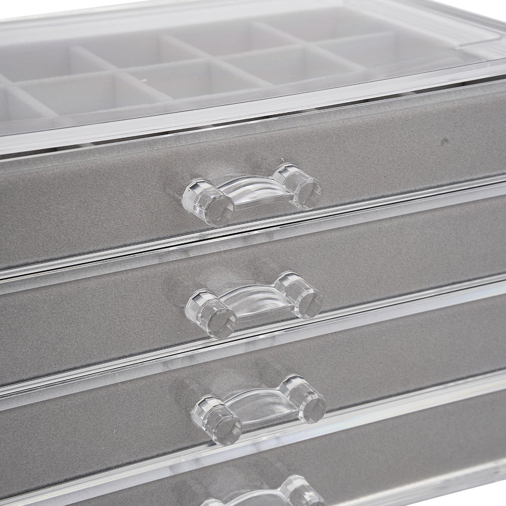 4-Layer Clear Acrylic Jewellery Organiser