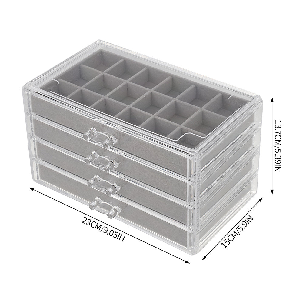 4-Layer Clear Acrylic Jewellery Organiser