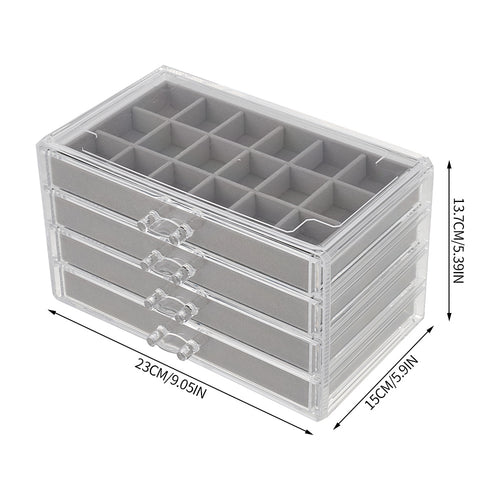 4-Layer Clear Acrylic Jewellery Organiser