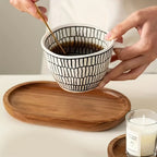 Japanese-Style Oval Wooden Tray