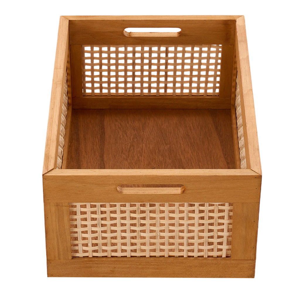 Vintage Multipurpose Wooden Countertop Basket
