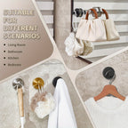2 Stainless Steel Suction Cup Towel Hooks