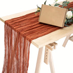 Crinkled Polyester Gauze Table Runner