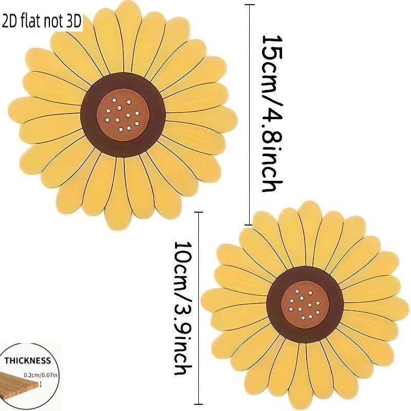 Set of 2 Sunflower Heat-Resistant Table Mats