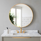 80cm Gold Round Wall Mirror