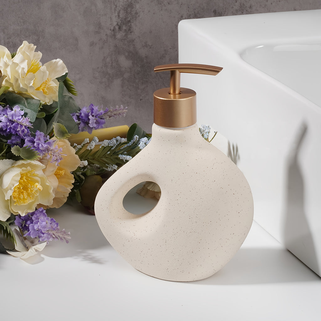 Wabi-Sabi Matte Ceramic Soap Dispenser