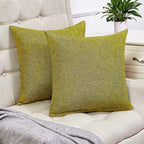 Set of 2 Solid Linen Cushion Covers – 45x45cm