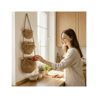 3-Tier Boho Braided Rope Wall Organiser