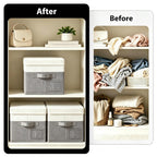 Set of 3 Large Fabric Storage Boxes with Lids