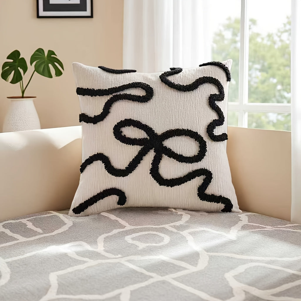 Minimalist Loop Embroidered Pillowcase