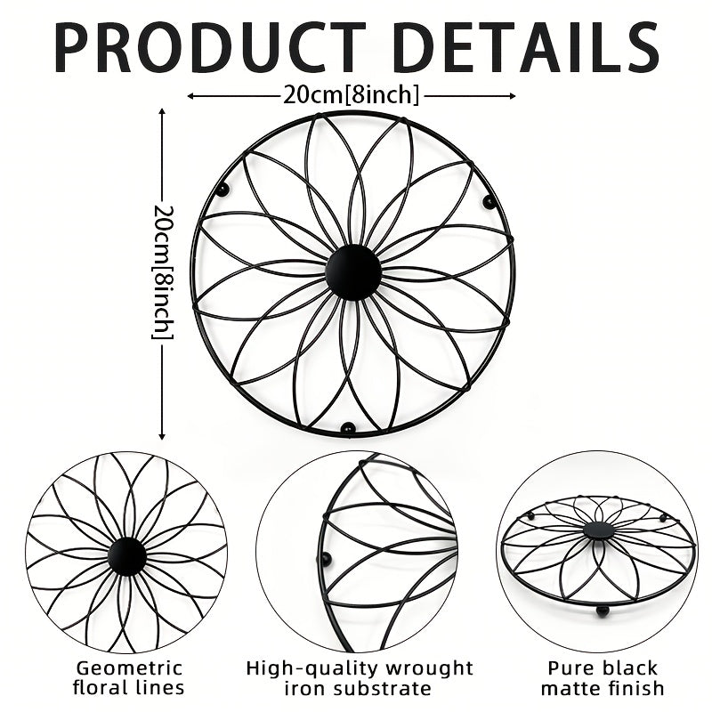 Round Decorative Metal Heat-Resistant Trivet