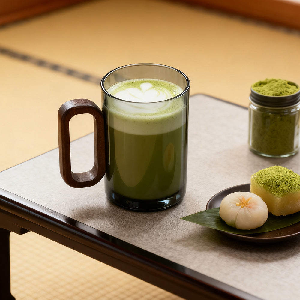 360ml Borosilicate Glass with Wooden Handle