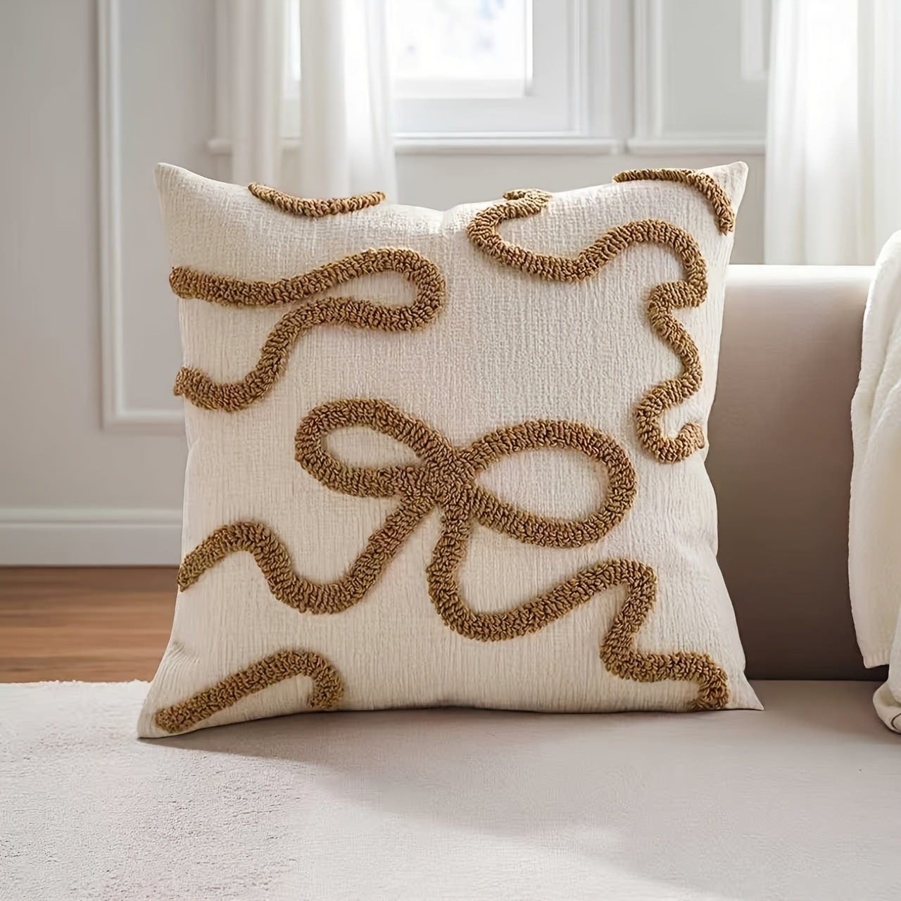 Minimalist Loop Embroidered Pillowcase