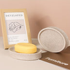 Marble-Effect Resin Soap Dish
