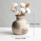 6-Inch Rustic Boho Terracotta Ceramic Vase