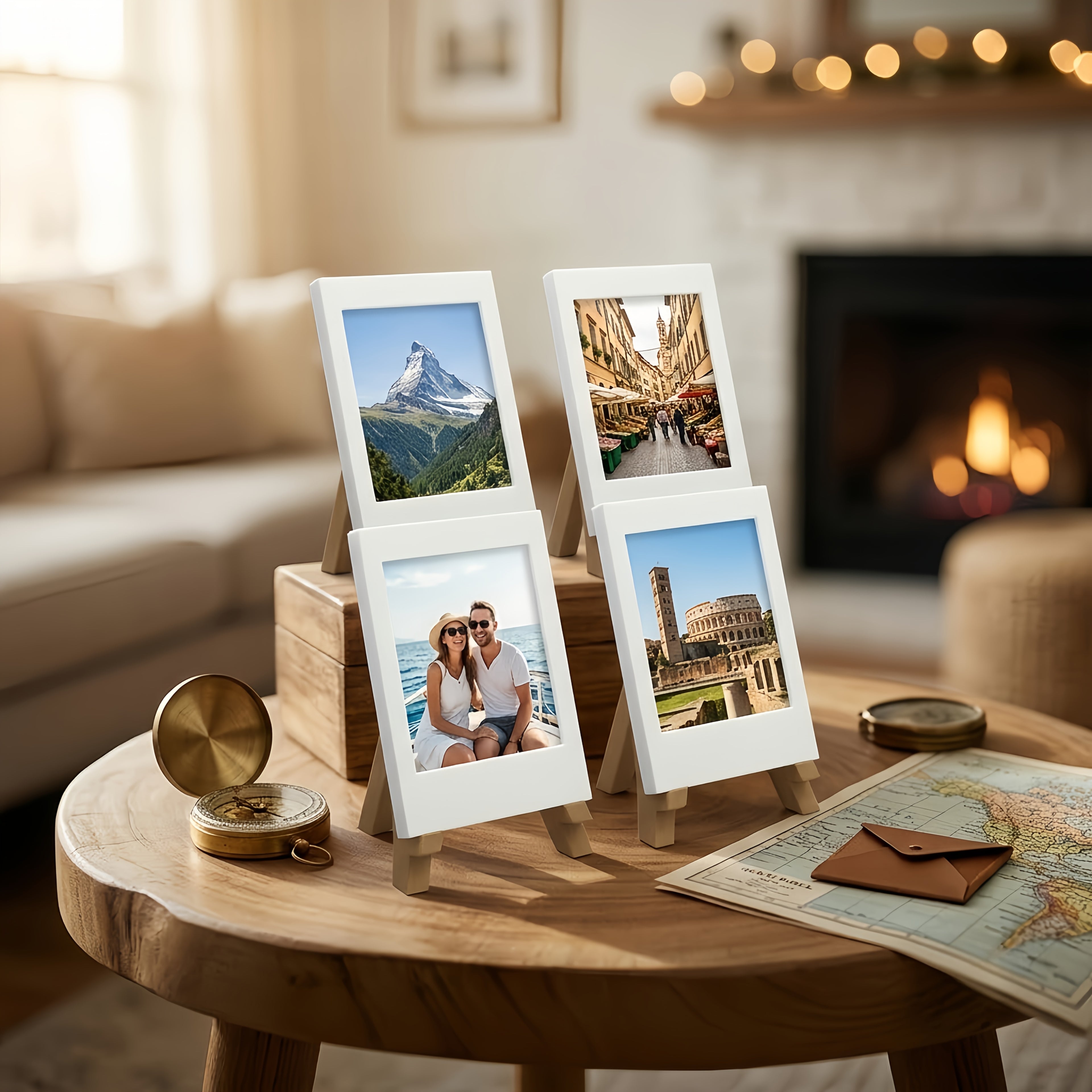White Mini Instax Photo Frame – Easel Stand