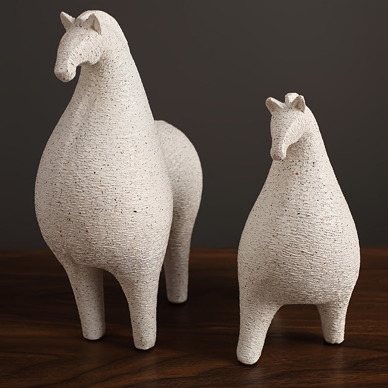 Handcrafted Resin Abstract Horse Sculpture