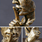 Silent Man Abstract Resin Sculpture