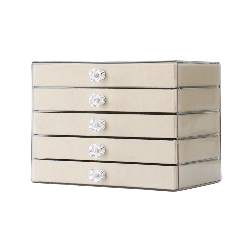 Clear 5-Drawer Jewellery Display Organiser