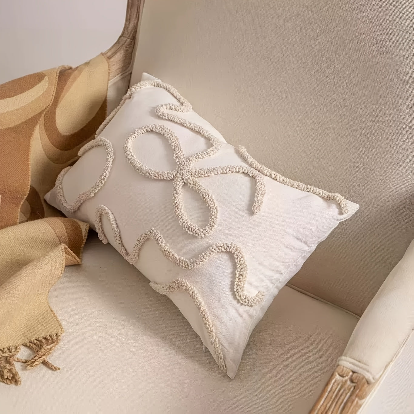 Minimalist Loop Embroidered Pillowcase