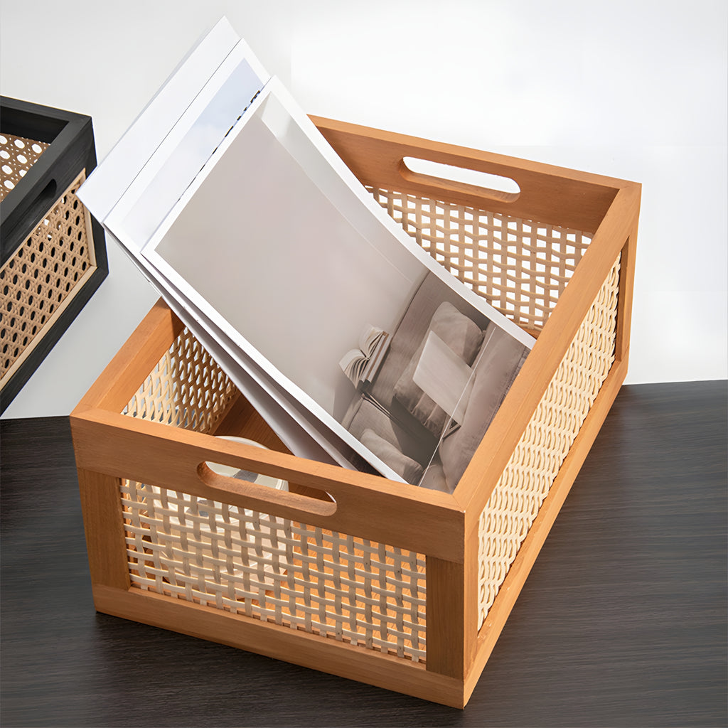 Vintage Multipurpose Wooden Countertop Basket