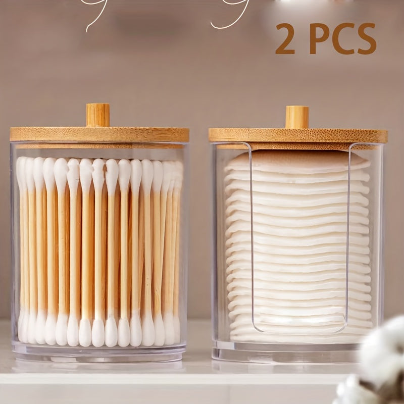 Acrylic Hair Tie Organiser with Bamboo Lid