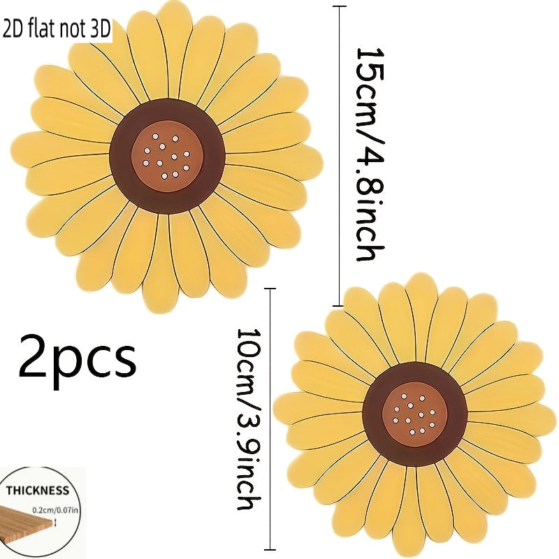 Set of 2 Sunflower Heat-Resistant Table Mats
