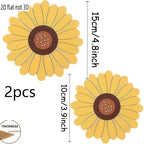 Set of 2 Sunflower Heat-Resistant Table Mats