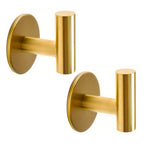 2 Heavy-Duty Adhesive Stainless Steel Hooks
