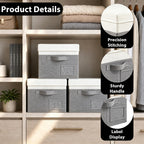 Set of 3 Large Fabric Storage Boxes with Lids