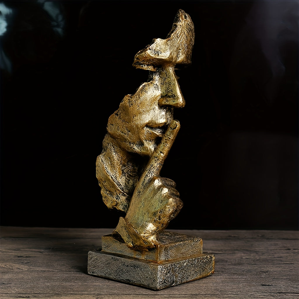 Silent Man Abstract Resin Sculpture