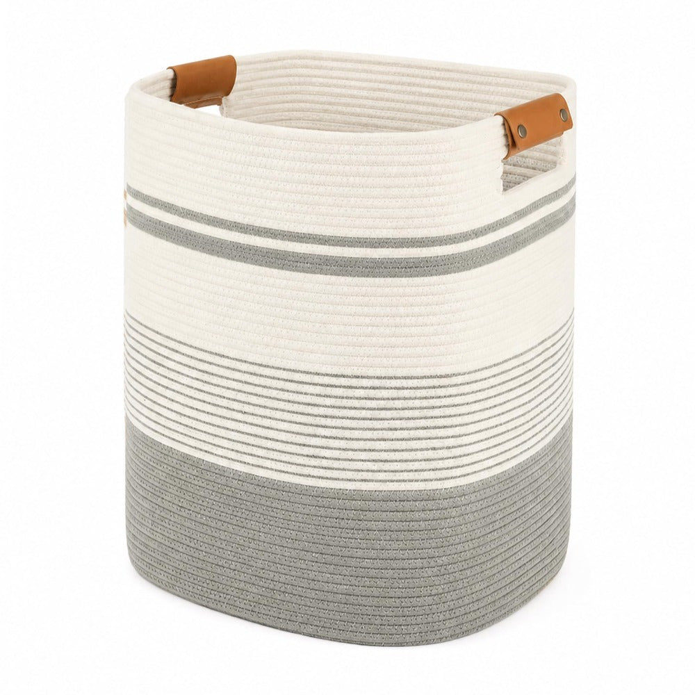 Large Cotton Rope Storage Basket with Handles
