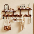 Minimalist Bamboo Wall Rack with Floating Shelves