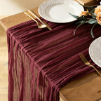 Crinkled Polyester Gauze Table Runner