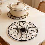 Round Decorative Metal Heat-Resistant Trivet