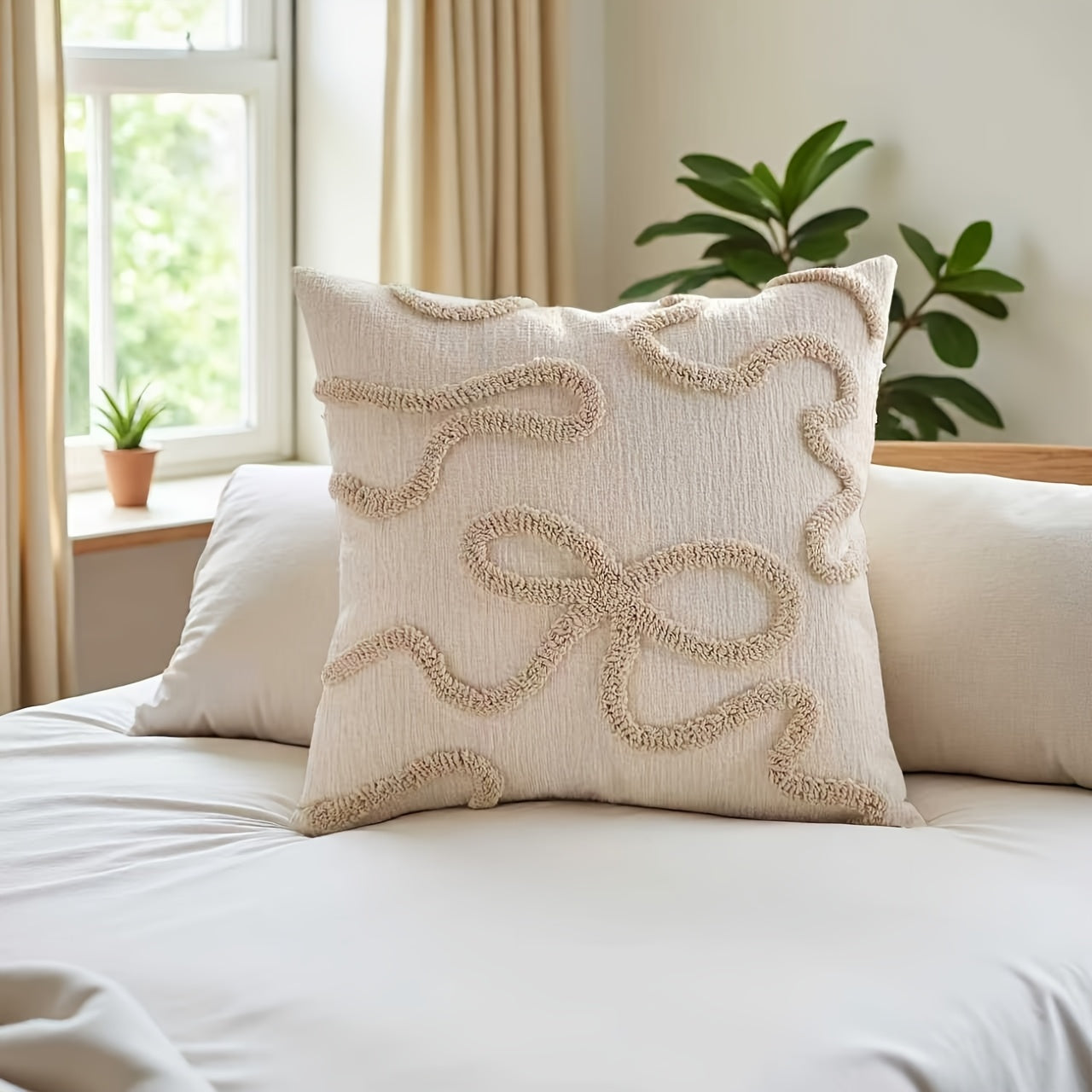 Minimalist Loop Embroidered Pillowcase