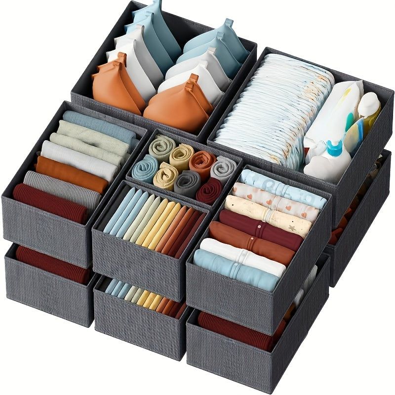 6-Piece Non-Woven Fabric Drawer Organiser Set