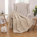 Chunky Knit Chenille Throw – 100% Polyester