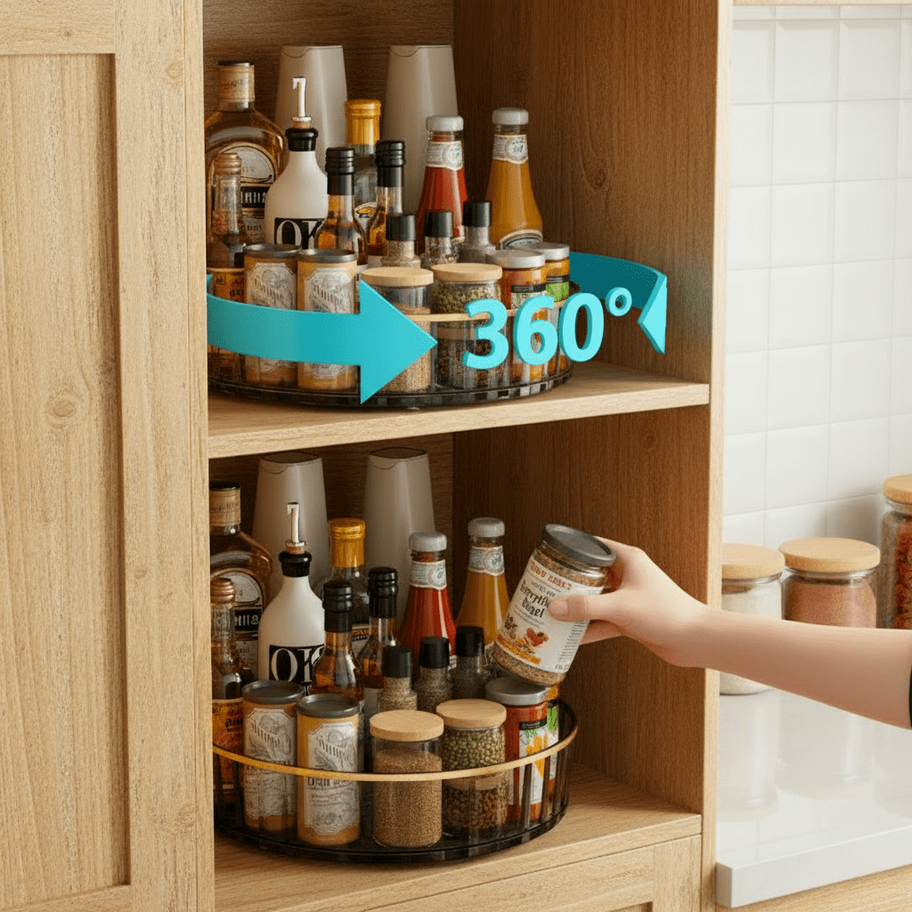 360° Rotating Lazy Susan Kitchen Organiser