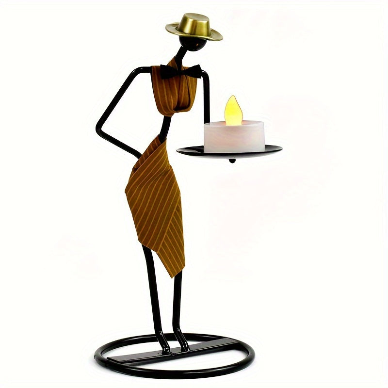 Creative Iron Candlestick Holder – Romantic Dining Décor
