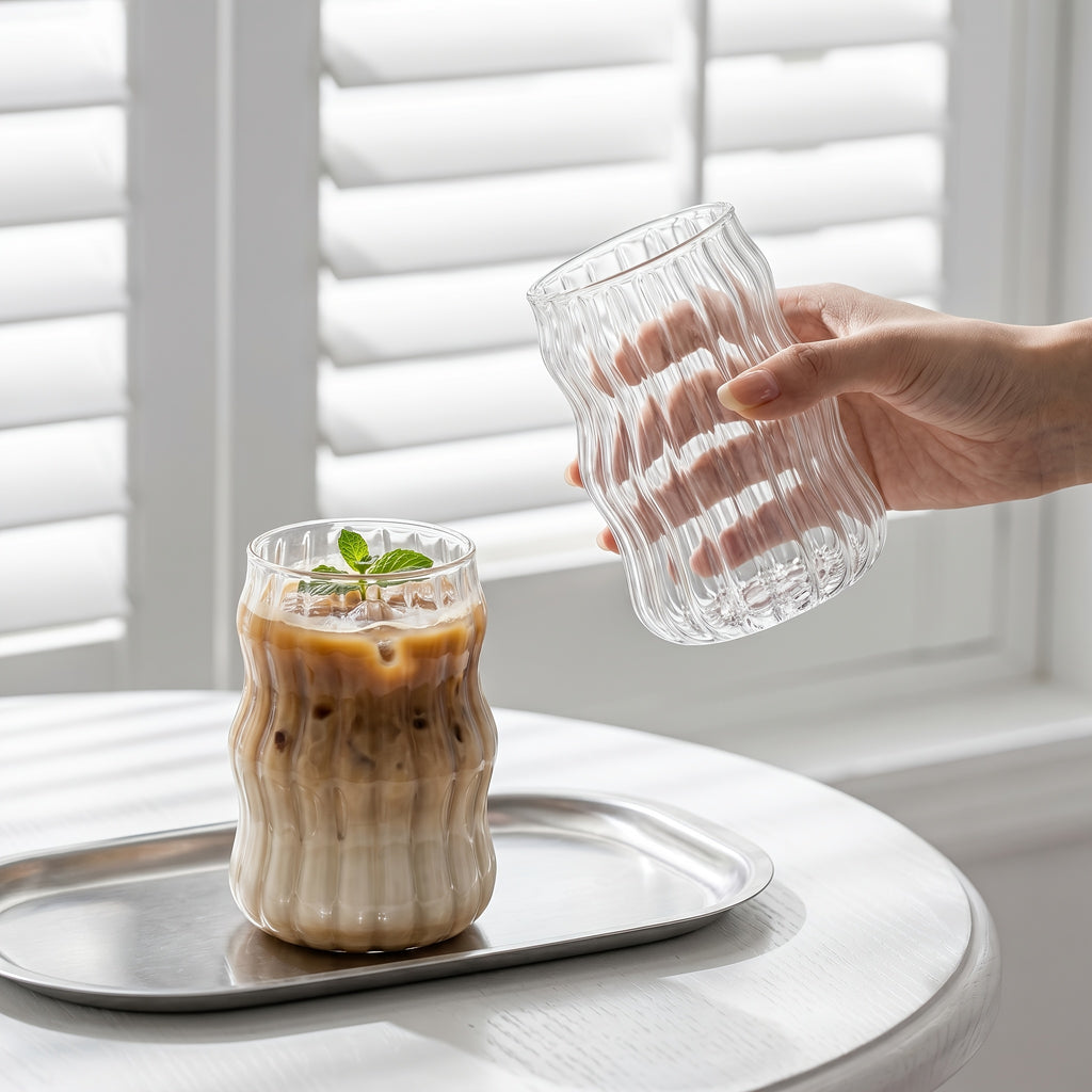 500ml Cloud Borosilicate Glass Tumbler