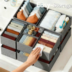 6-Piece Non-Woven Fabric Drawer Organiser Set