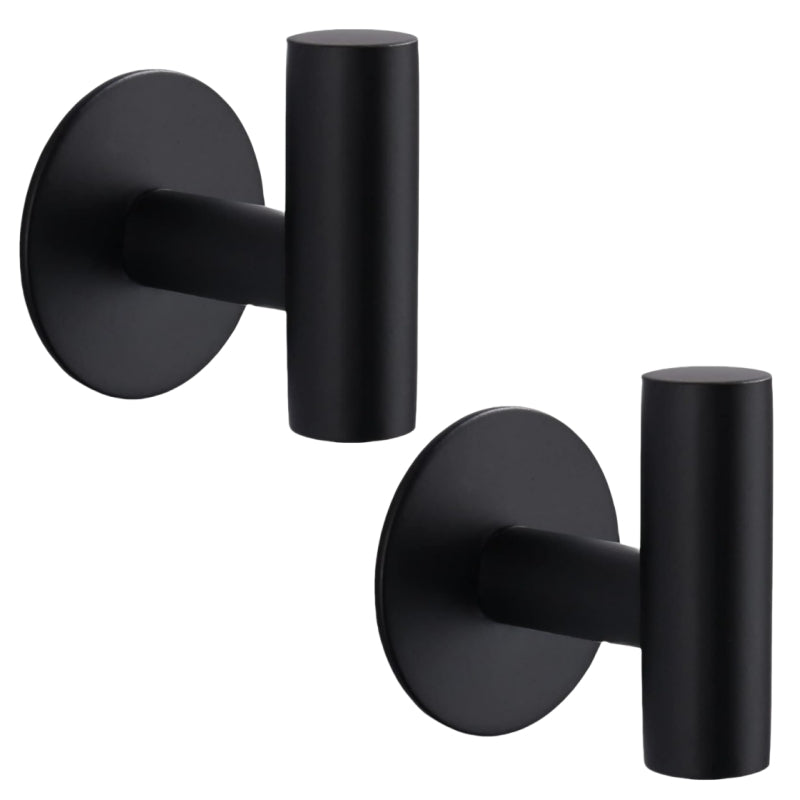 2 Heavy-Duty Adhesive Stainless Steel Hooks
